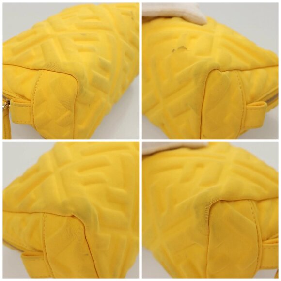 FENDI Pouch Nylon Yellow Gold Auth bs24840 - Picture 14 of 16